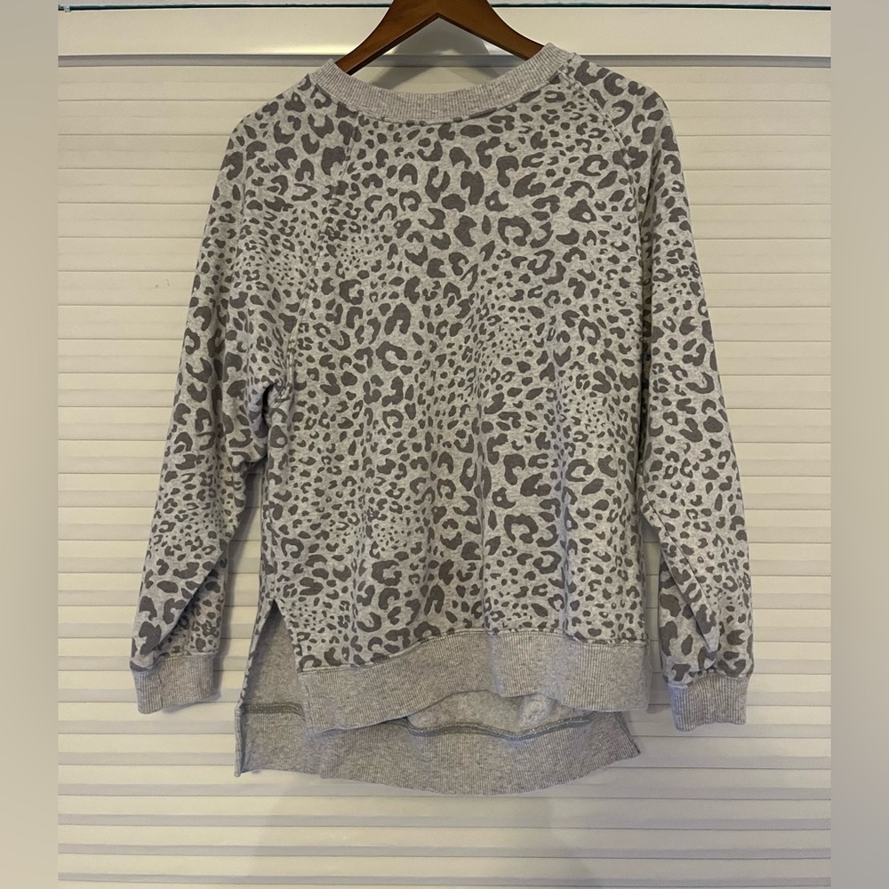 Cheetah print crew neck